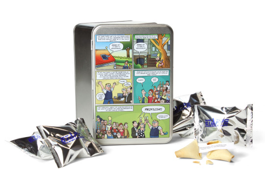 Fortune Cookies in personalized biscuit tin